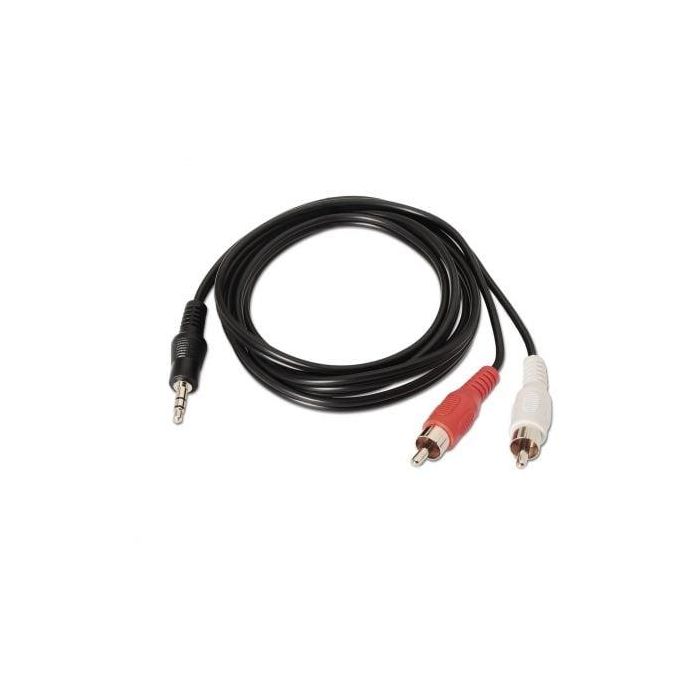 AISENS - CABLE AUDIO ESTEREO, JACK 3.5/M-2XRCA/M, NEGRO, 1.5M 1 AISENS - CABLE AUDIO ESTEREO, JACK 3.5/M-2XRCA/M, NEGRO, 1.5M 1