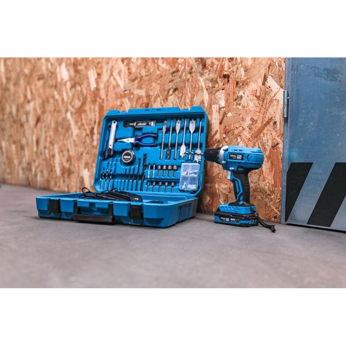 Koma Tools Taladro Atornillador 20V 20v-ta70-k con 70 Accesorios Batería y Cargador 4