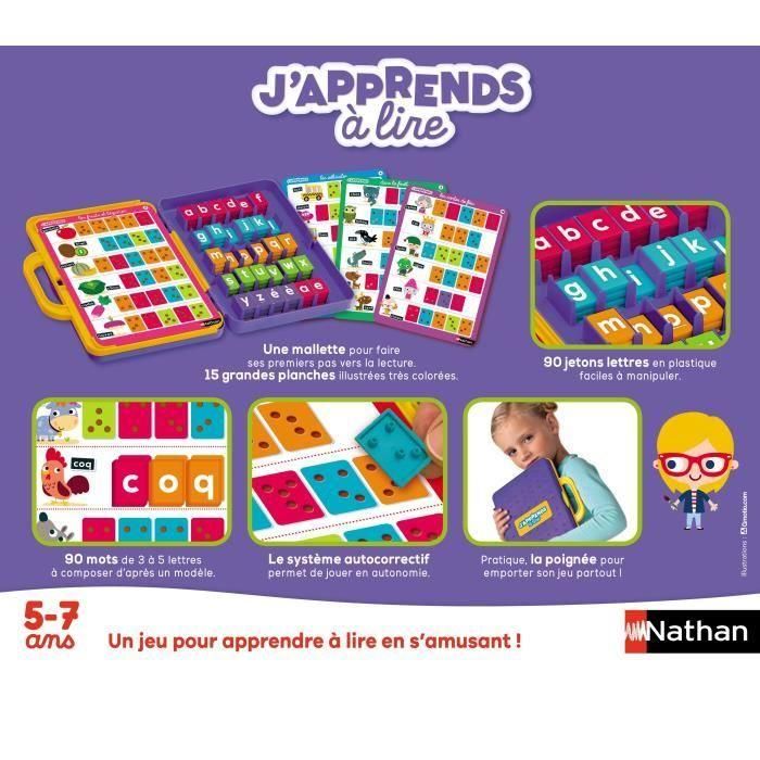 Nathan Juego educativo 'Estoy aprendiendo a leer' para niños y niñas de 5+ años - 90 palabras diferentes 4