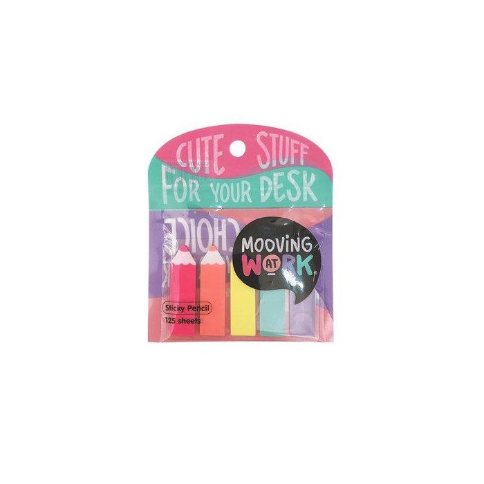 Banderitas Adhesivas Mooving Lapiz Colores Blister De 5