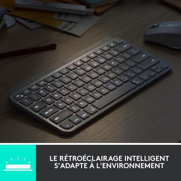 Teclado inalámbrico Logitech - MX Keys Mini - GRAFITO - Compacto, Bluetooth, retroiluminado para MAC, iOS, Windows, Linux, Android 3