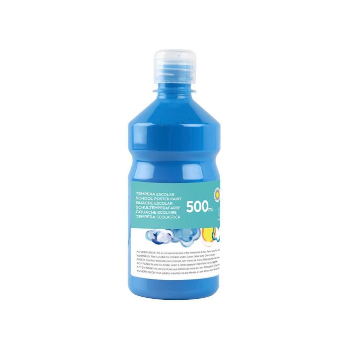 Tempera Liquida Liderpapel Escolar 500 mL Azul 1