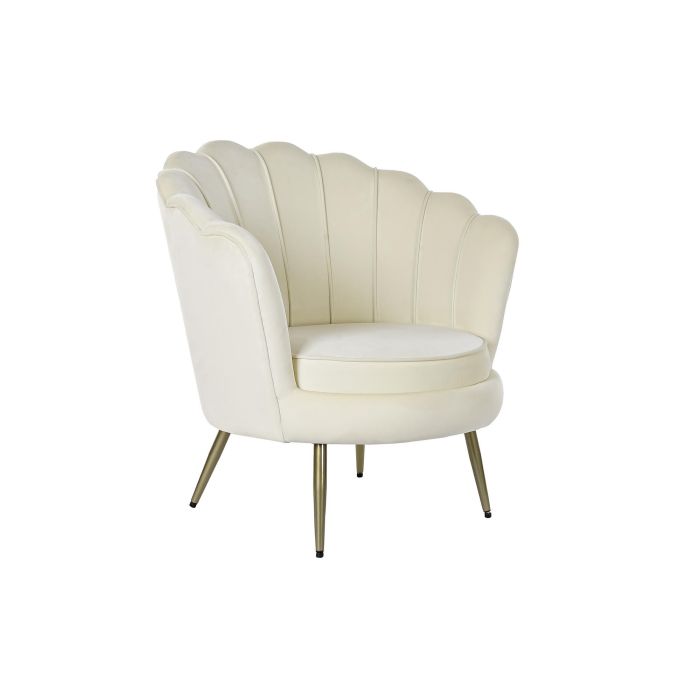 DKD Home Decor Sillón Individual Glam Layn Blue Crema Poliéster Metal 80x75x86 cm Altura Asiento 41cm Desmontable DKD Home Decor Sillón Individual Glam Layn Blue Crema Poliéster Metal 80x75x86 cm Altura Asiento 41cm Desmontable