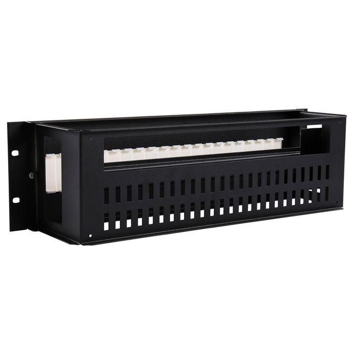 Lanview Módulo Distribución Eléctrica 3U 19" para Armarios Rack con Carril DIN, Busbar y Pieza Ciega - Negro 2