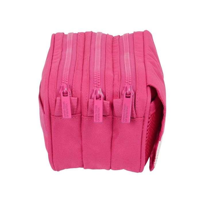 Portatodo Triple Benetton Raspberry 21,5 x 10 x 8 cm Fucsia 2