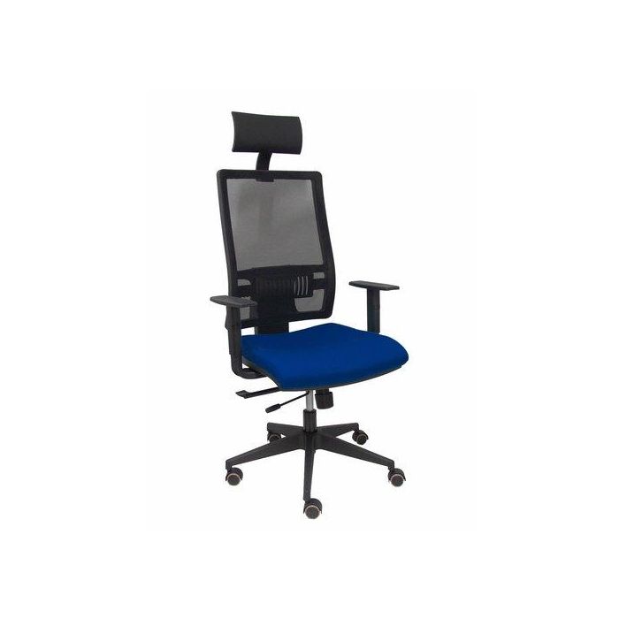 Silla Piqueras Y Crespo Horna Brazos Regulables Cabecero Incluido Mecanismo Traslack Apoyo Lumbar Respaldo Malla Transpirable Y Asiento Tapizado Bali Azul Marino