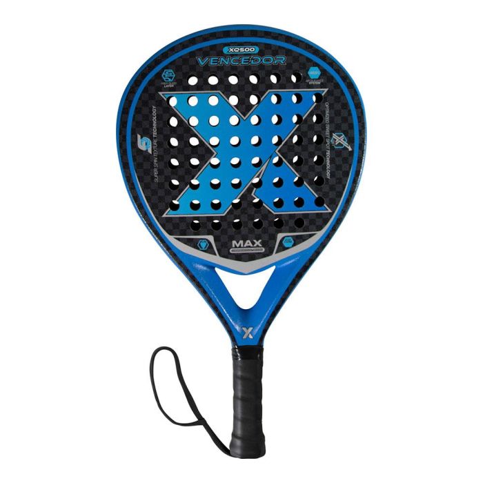 Pala de padel color azul, 37x26x3,5cm, 360 g