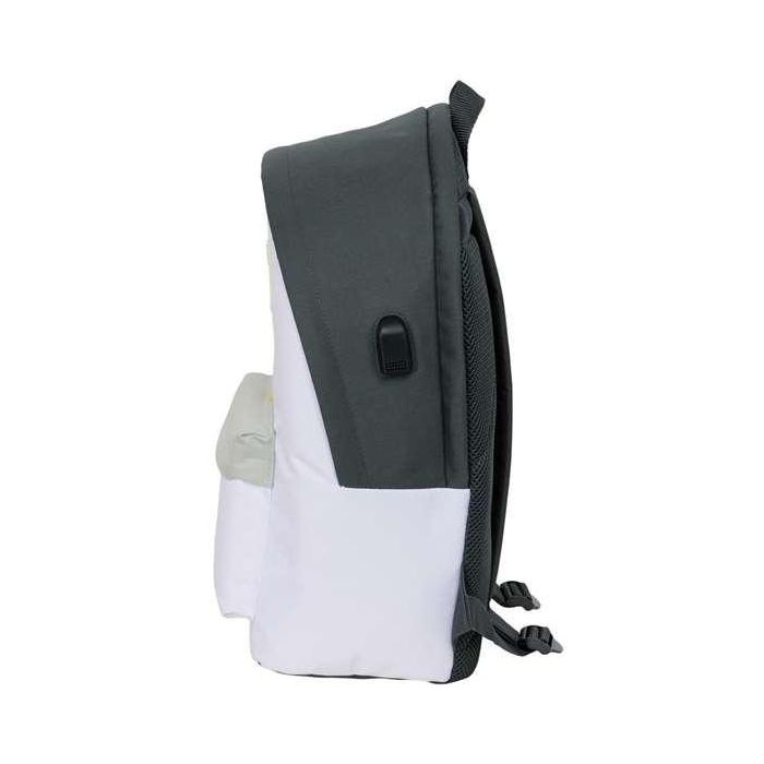 Safta Mochila Doble para Portátil 15.6 pulgadas con USB Real Madrid 1ª Equipación 25/26 - 440x310x180 mm 2 Safta Mochila Doble para Portátil 15.6 pulgadas con USB Real Madrid 1ª Equipación 25/26 - 440x310x180 mm 2