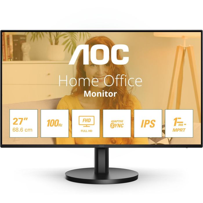 AOC 27B3HA2 Monitor de 27" FHD (1920x1080) VA 100Hz 4ms con Altavoces, HDMI y VGA, Color Negro 0 AOC 27B3HA2 Monitor de 27" FHD (1920x1080) VA 100Hz 4ms con Altavoces, HDMI y VGA, Color Negro 0