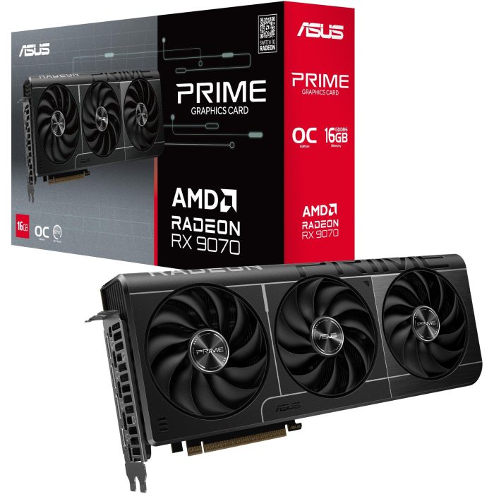 Asus 90YV0LI1-M0NA00 Tarjeta Gráfica Prime Radeon RX 9070 OC Edition 16GB GDDR6, 2.5 Ranuras, Triple Ventilador, RGB 4