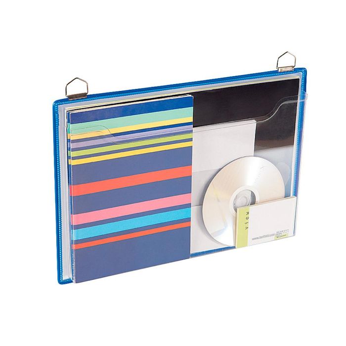 Funda Para Colgar Tarifold Din A4 Anilla Metalica Formato Horizontal Pack De 5 Unidades Color Azul 1