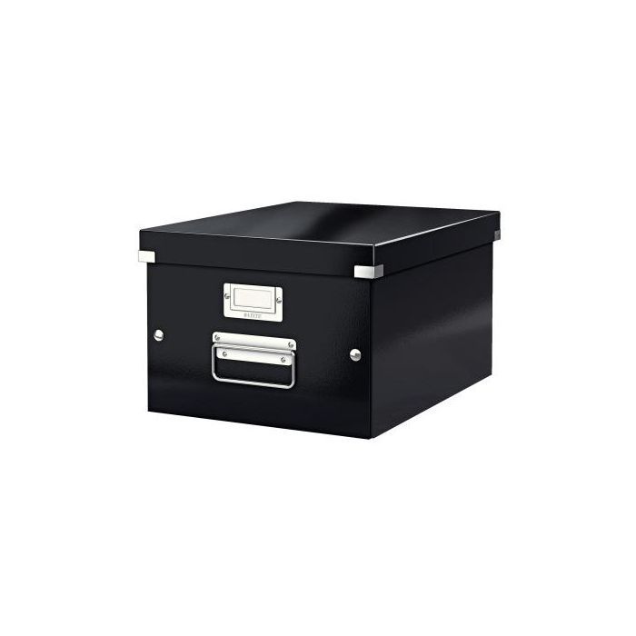 Caja Almacenamiento Leitz Click&Store Wow Carton Reciclado Color Negro 281x200x369 mm