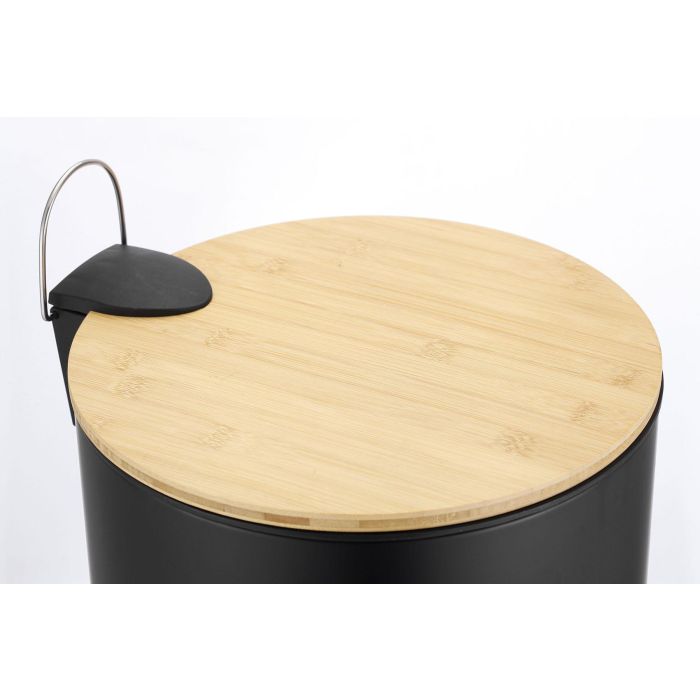 Inde Cubo Pedal Metal Bambú 3L 17x17x22.7 cm Surtido 11