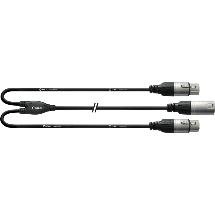 Cordial Cable Y XLR Macho / 2 XLR Hembra 30 cm 0 Cordial Cable Y XLR Macho / 2 XLR Hembra 30 cm 0