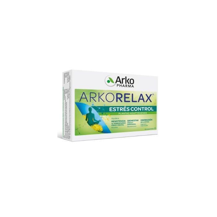 Arkopharma Arkorelax Estrés 30 Comprimidos - Ayuda para Manejar el Estrés Diario y Mantener el Bienestar