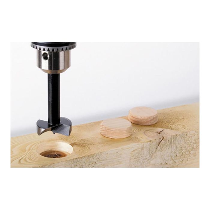 Wolfcraft Fresa de embutir cilíndrica Ø35,00 mm x 53 mm Longitud Total 1