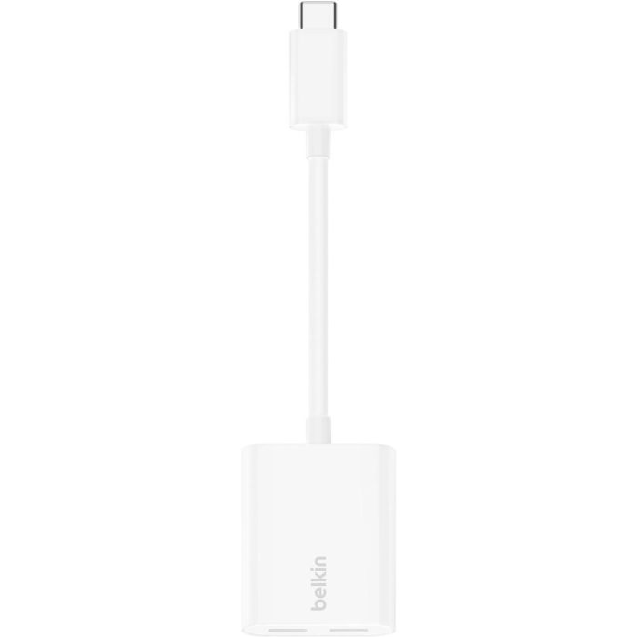 Belkin Adaptador RockStar USB-C Audio y Carga, Blanco 1 Belkin Adaptador RockStar USB-C Audio y Carga, Blanco 1