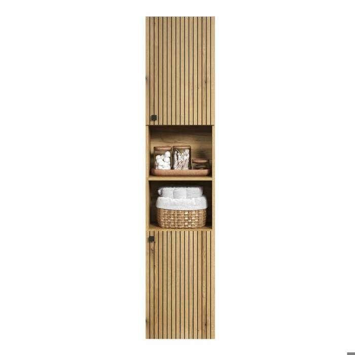 Columna de baño - Decoración roble - L40 x H186 x D31cm - PURE BLISS 4 Columna de baño - Decoración roble - L40 x H186 x D31cm - PURE BLISS 4