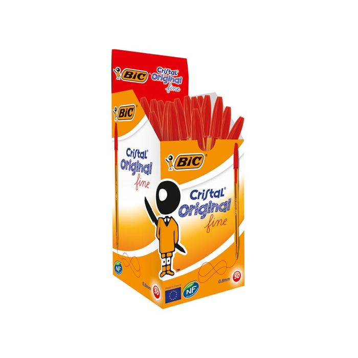 Bic Bolígrafo Cristal Original Fine Rojo Caja 50 Ud 4