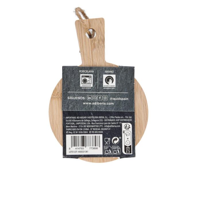 Tabla Aperitivo Bambú Cerámica Tapas Quid 14x10x4,6 cm 3