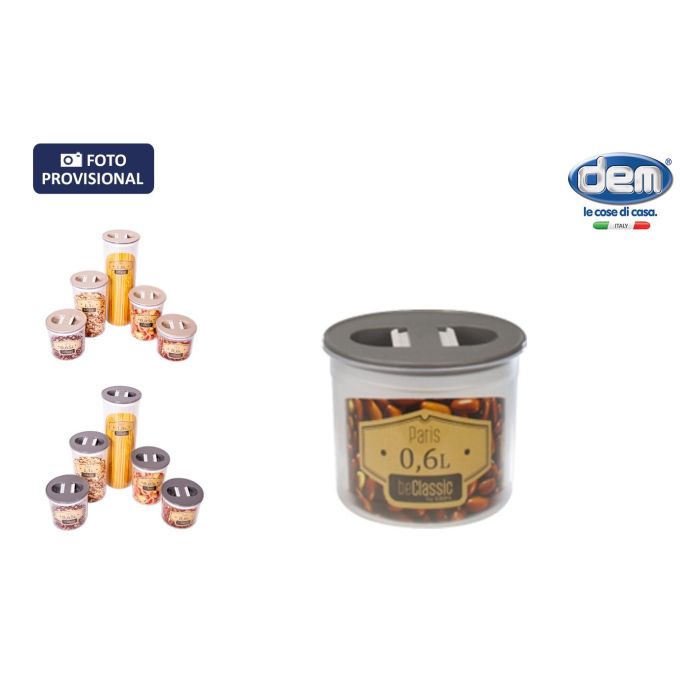 Inde Tarro Hermético Beclassic 0.6 L (10.8 x 9 cm) (12 Unidades)