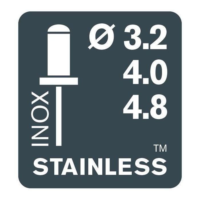 Rapid RP10 Kit Alicate Remachador para Remaches 3.2, 4, 4.8mm. Incluye 100 Remaches y Mango Termoformado. 1