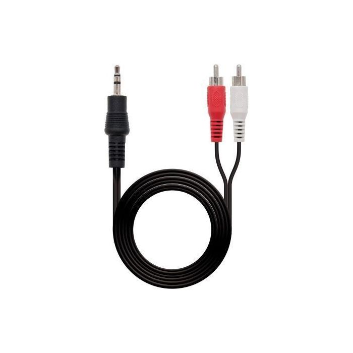 Cable Estéreo Nanocable 10.24.0300/ Jack 3.5 Macho - 2x RCA Macho/ 30cm/ Negro 1 Cable Estéreo Nanocable 10.24.0300/ Jack 3.5 Macho - 2x RCA Macho/ 30cm/ Negro 1