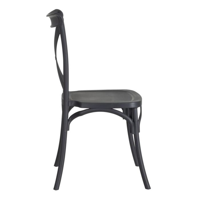 Silla Apilable Gris Polipropileno 48,50 X 43 X 91 cm