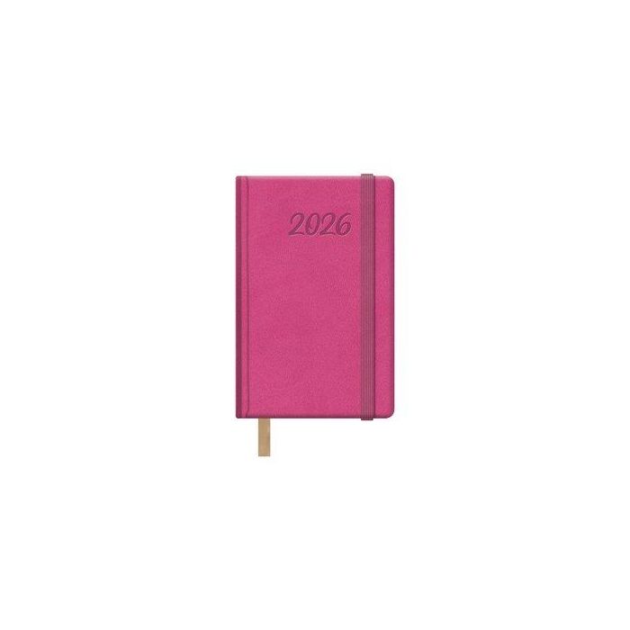 Agenda Anual (2026) Dohe Samba Cosida Tapa Extra Polipiel Con Goma 85X130 S/V Fucsia