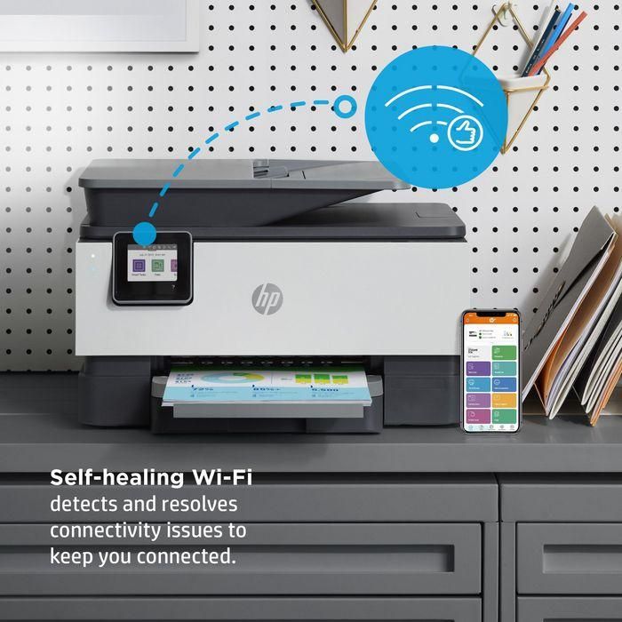 HP OfficeJet Pro 9010e All-in-One Printer, Print, 4800 x 1200 DPI, Copy, 600 x 600 DPI, Scan, 1200 x 1200 DPI, Fax, A4, Display, 2.7, Touch, 512MB 3