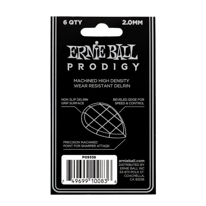 ERNIEBALL Prodigy Teardrop 2,0 Mm - Púas para Guitarra - 6 Unidades 1 ERNIEBALL Prodigy Teardrop 2,0 Mm - Púas para Guitarra - 6 Unidades 1