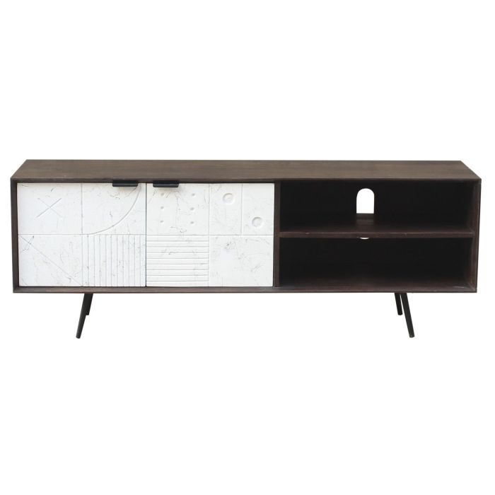 Mueble de TV DKD Home Decor Marrón oscuro 140 x 35 x 50 cm Madera de mango 4