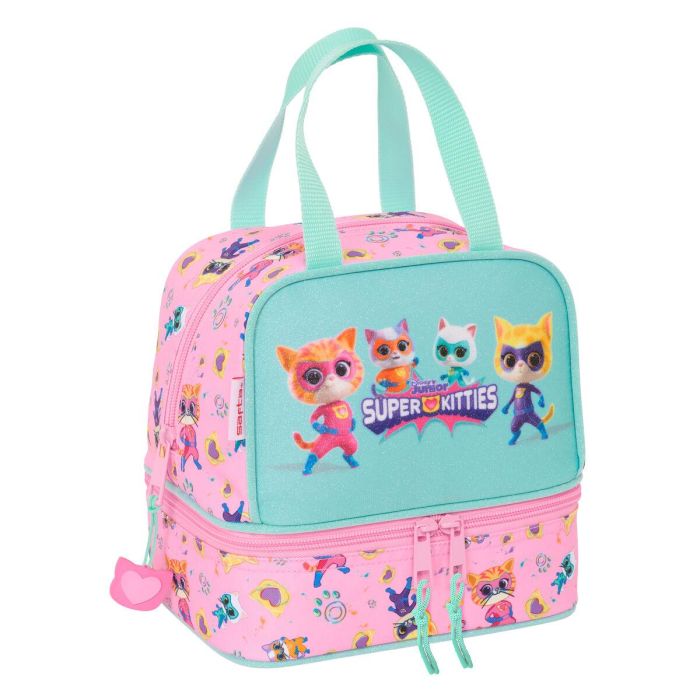 Portameriendas SuperKitties Rosa Turquesa 20 x 20 x 15 cm 0 Portameriendas SuperKitties Rosa Turquesa 20 x 20 x 15 cm 0