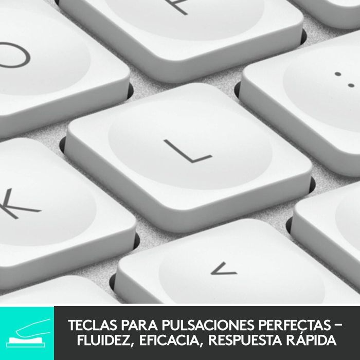 Logitech MX Keys Mini Teclado Inalámbrico Gris Pálido - Teclas Esféricas Cóncavas, Retroiluminación Inteligente, Bluetooth 12