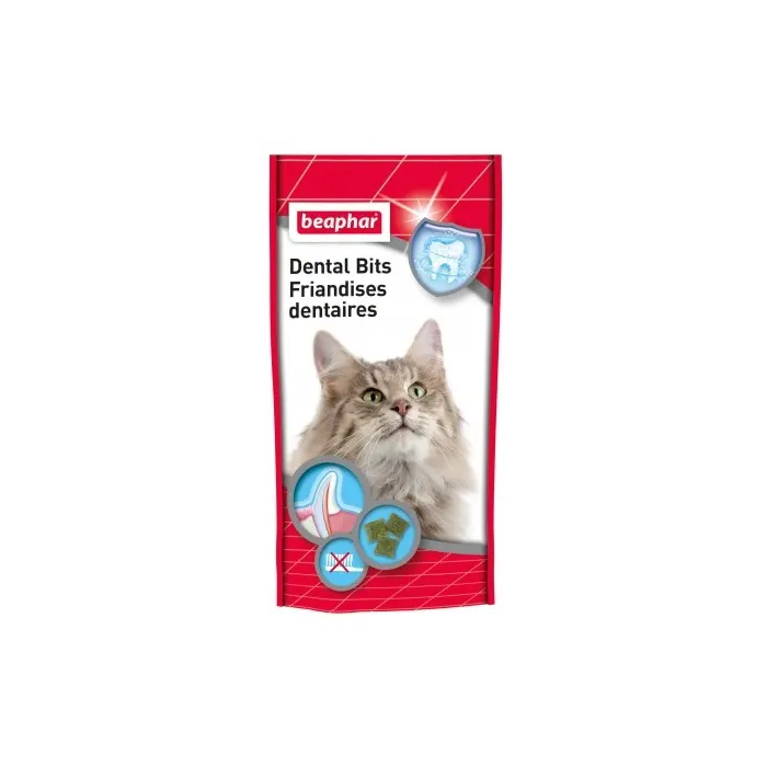 Beaphar Bocaditos Dental Bits para Gato, Limpieza Dental y Aliento Fresco, 18x35 gr Beaphar Bocaditos Dental Bits para Gato, Limpieza Dental y Aliento Fresco, 18x35 gr