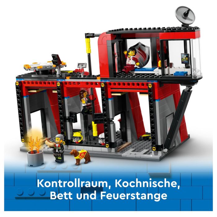 LEGO 60414 Estación de Bomberos y Camión de Bomberos, Figura de Perro de Juguete y 5 Minifiguras, Regalo Infantil 22