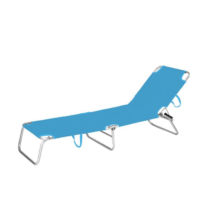 Marbueno Tumbona Plegable Aluminio Beige/Azul Surtida Playa y Piscina 187X58X24 cm 10363 2