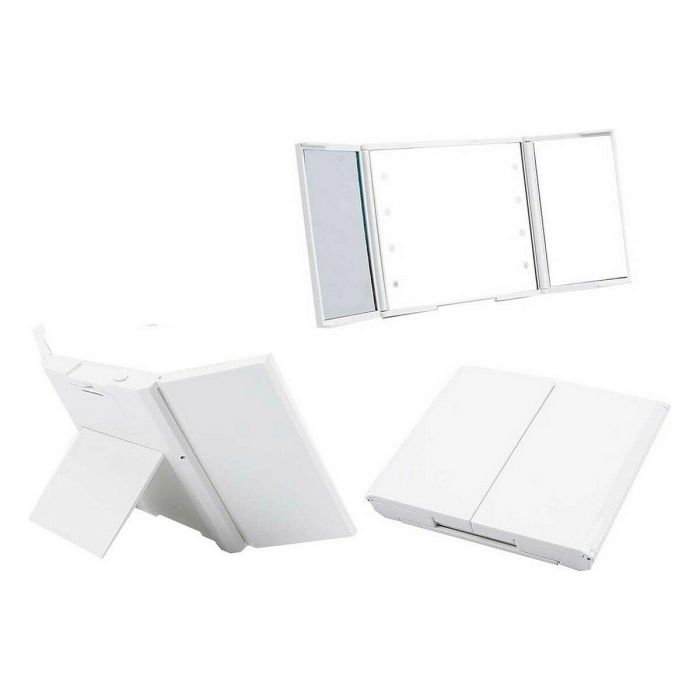 Espejo de Bolsillo Berilo YXL2150-CC01 Blanco ABS 1,5 x 9,5 x 11,5 cm Luz LED (12 Unidades) 1