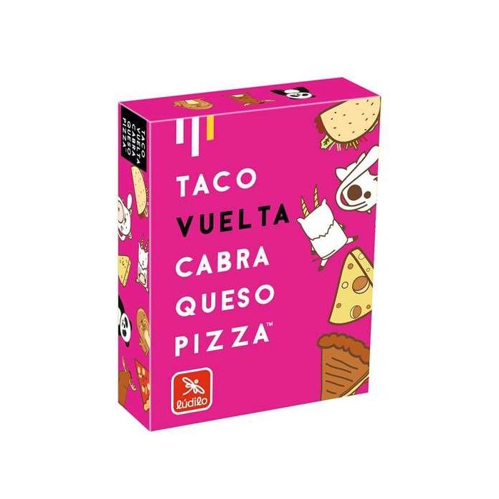 Ludilo Juego Taco, Vuelta, Cabra, Queso, Pizza. 64 Cartas y Reglas. Edad Mínima: 8 Años. 0 Ludilo Juego Taco, Vuelta, Cabra, Queso, Pizza. 64 Cartas y Reglas. Edad Mínima: 8 Años. 0