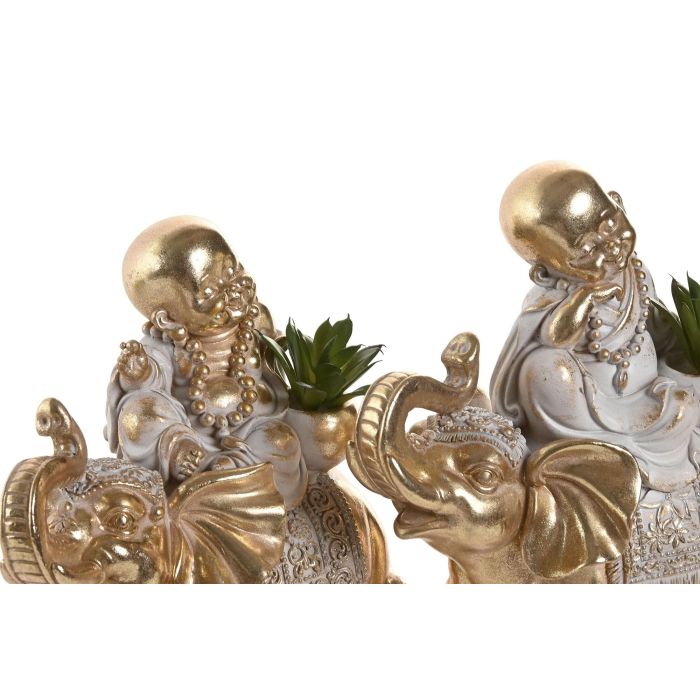 Planta Oriental DKD Home Decor Dorado Verde 10 x 22 x 18 cm (4 Unidades) 1 Planta Oriental DKD Home Decor Dorado Verde 10 x 22 x 18 cm (4 Unidades) 1