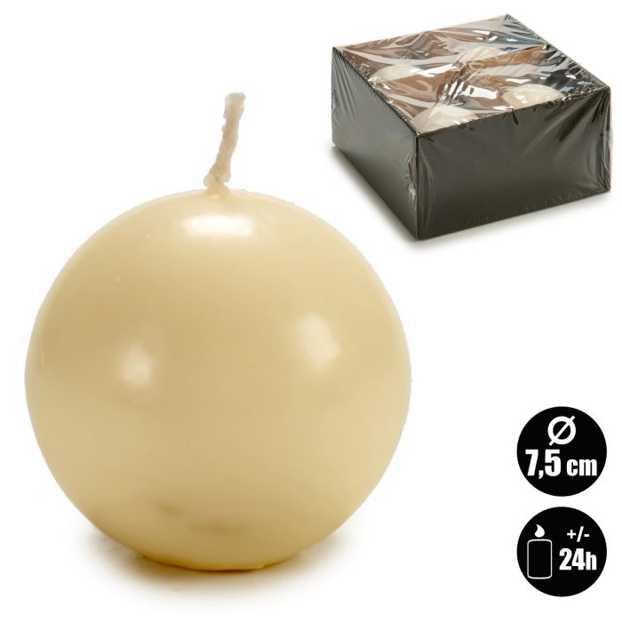 Vela Bola Crema Diam 7,5Cm Acorde (24 Unidades) 3 Vela Bola Crema Diam 7,5Cm Acorde (24 Unidades) 3
