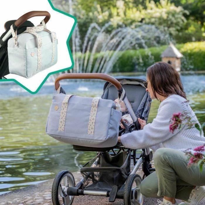 Bolso cambiador Badabulle Bowling - Gran capacidad 20L - Cambiador y accesorios para cochecito incluidos, Gris 2