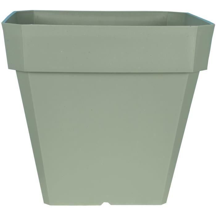 Jardinera cuadrada RIVIERA SOLEILLA - Plástico - 50x50 cm - Verde arcilla Jardinera cuadrada RIVIERA SOLEILLA - Plástico - 50x50 cm - Verde arcilla
