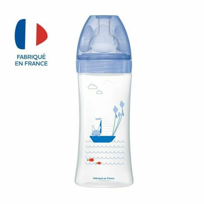 Dodie Sensation + Biberón 330ml con Sistema Anticólicos, Tetina Plana Flujo Rápido, Imita Pecho, Aceptado por 95% Bebés 1