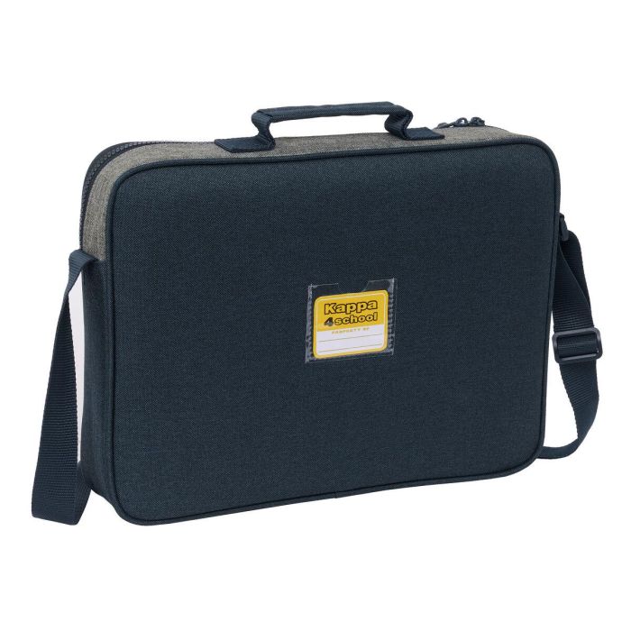 Cartera Escolar Kappa Dark navy Gris Azul marino 38 x 28 x 6 cm 2