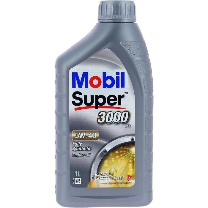 Bidón de aceite de motor - MOBIL - S3000 5W40 - 1 L - 4 estaciones Bidón de aceite de motor - MOBIL - S3000 5W40 - 1 L - 4 estaciones