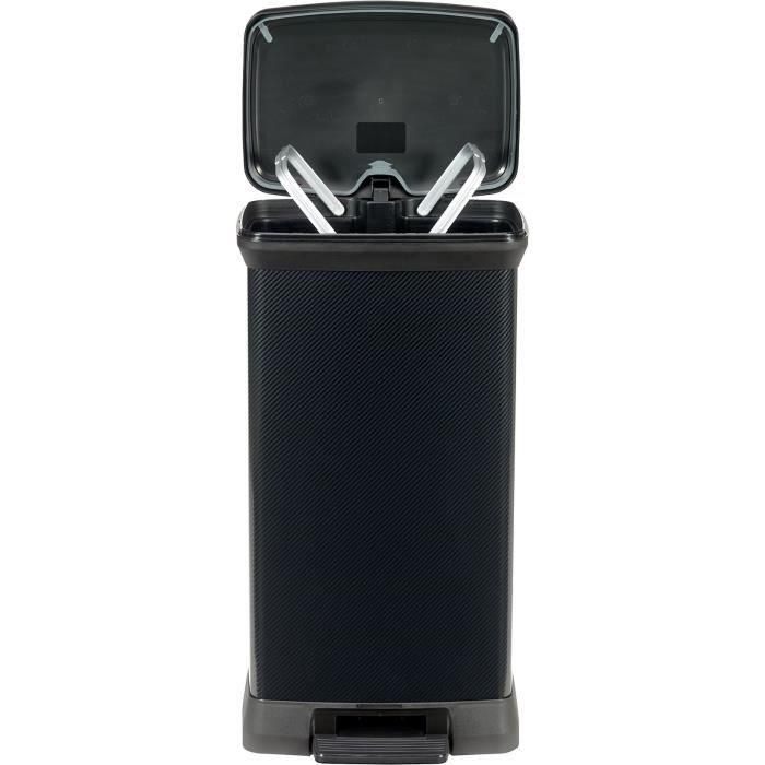 CURVER Papelera Rectangular Decobin - 50 L - Negro Carbón 4 CURVER Papelera Rectangular Decobin - 50 L - Negro Carbón 4