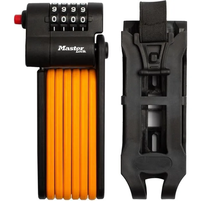 Master Lock 8336EURDPRO Candado Codificado para Bicicleta con Acero Endurecido y Combinación Programable 2