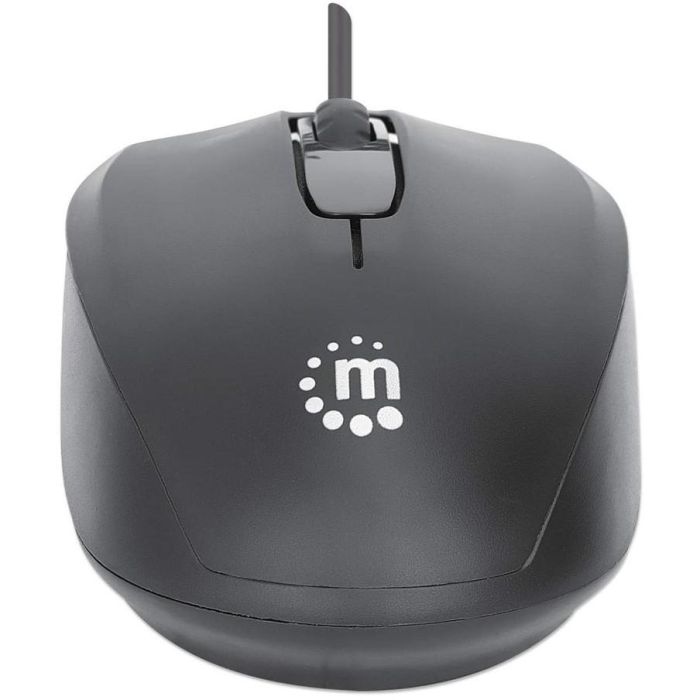 MANHATTAN Ratón USB Óptico Negro 4