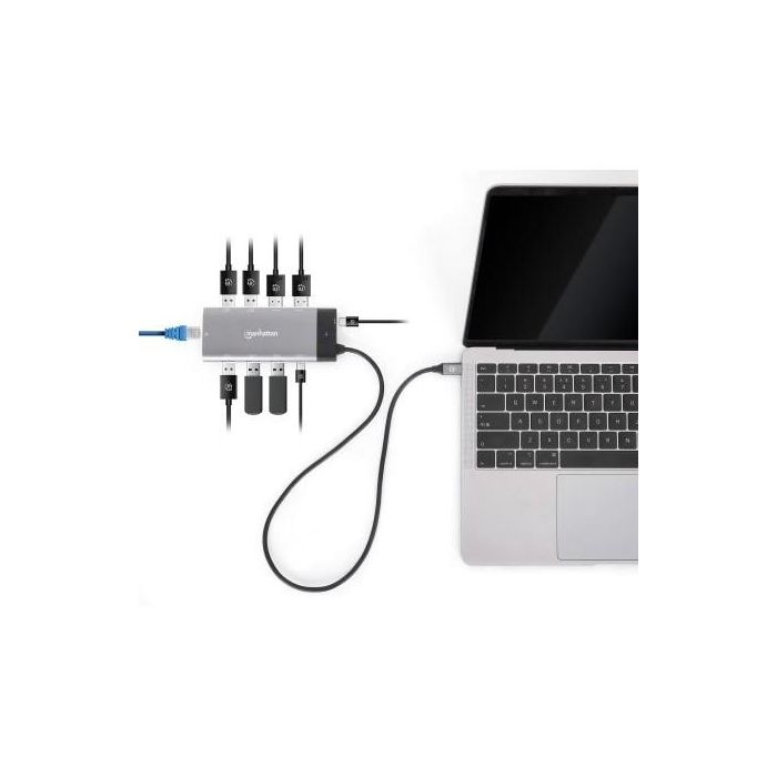 MANHATTAN USB-C PD 10-in-1 Dual-Monitor 8K Dockingstation 3